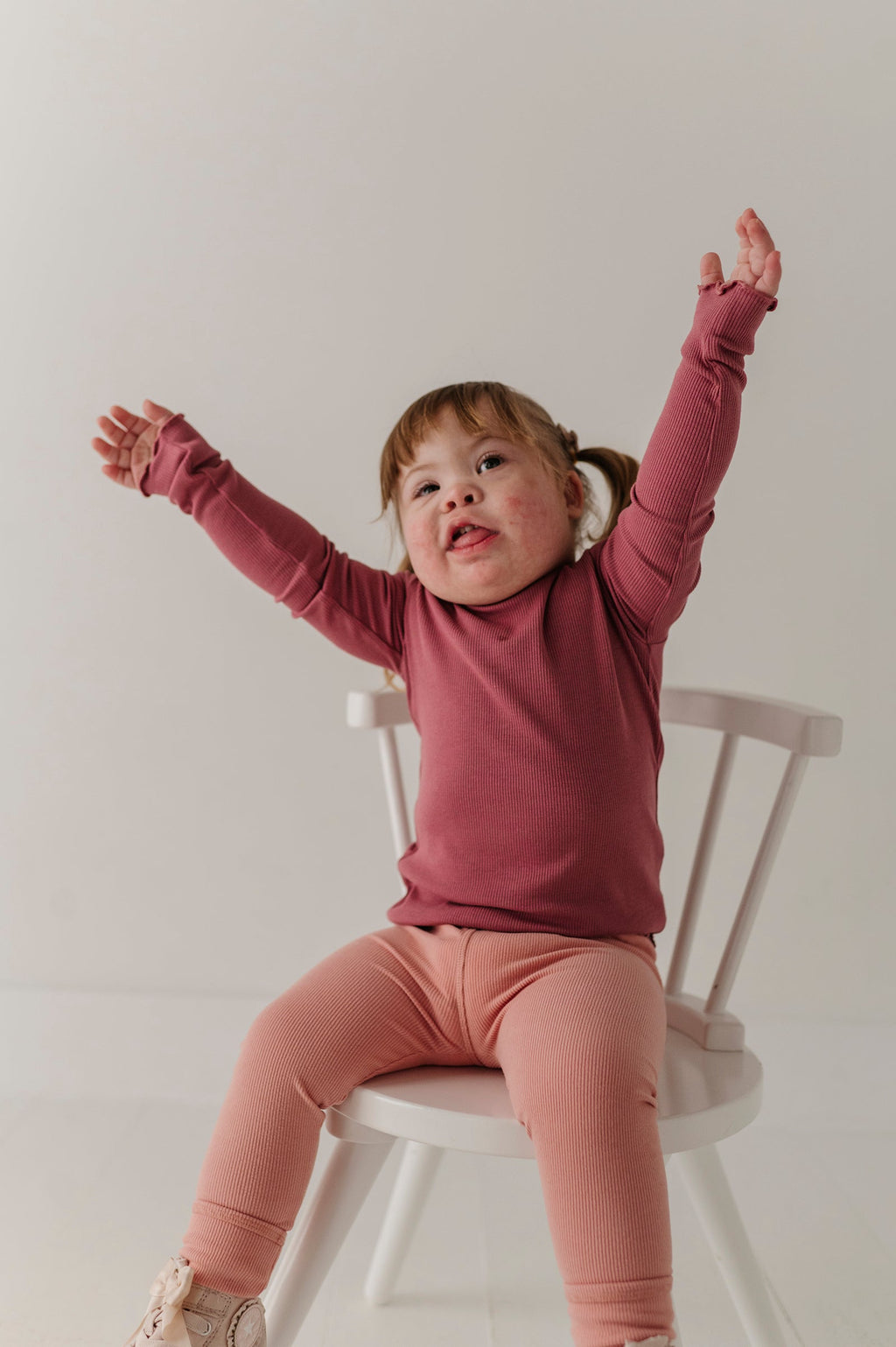 Bamboo Lettuce Hem Tee - Mesa Rose