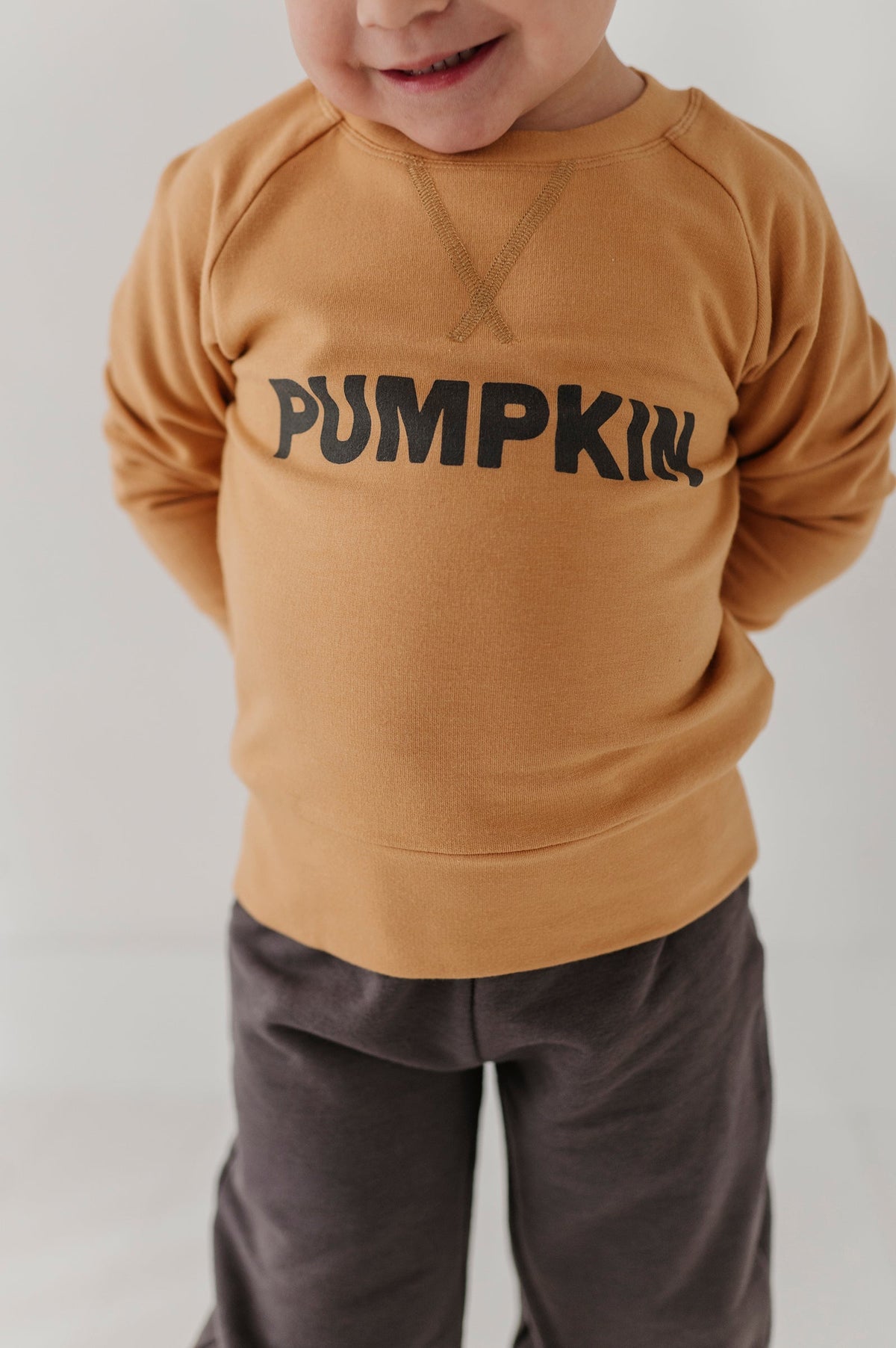 Bamboo Terry Raglan Sweatshirt - Pumpkin