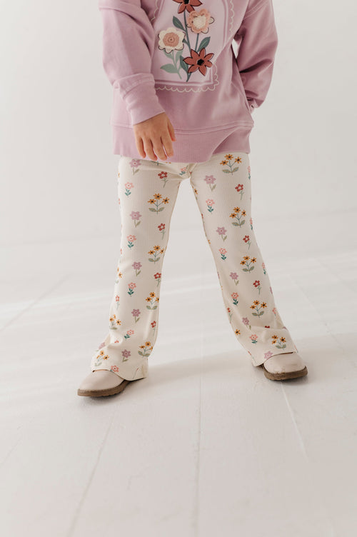Bamboo Flare Pants - Meadow Bloom