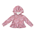Bamboo Peplum Hoodie - Mini Lilac Cluster