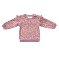 Bamboo Terry Ruffle Sweatshirt - Cheetah