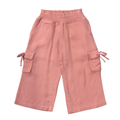 Viscose Wide Leg Cargo Pant - Mellow Rose