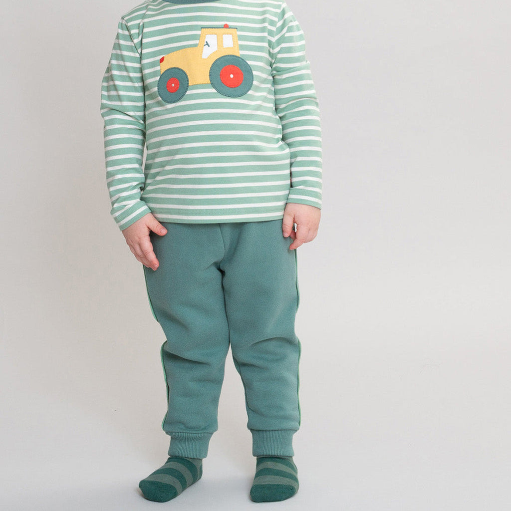 Organic Cotton Joggers - Jade Green