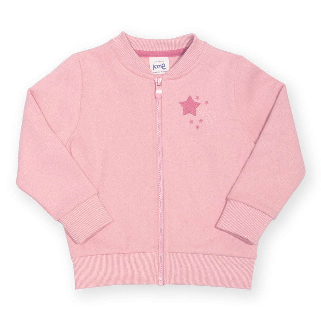Organic Cotton Zip Sweatshirt - Cloudy Pink
