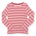 Organic Cotton Long Sleeve Rib T-Shirt - Heather Pink Striped