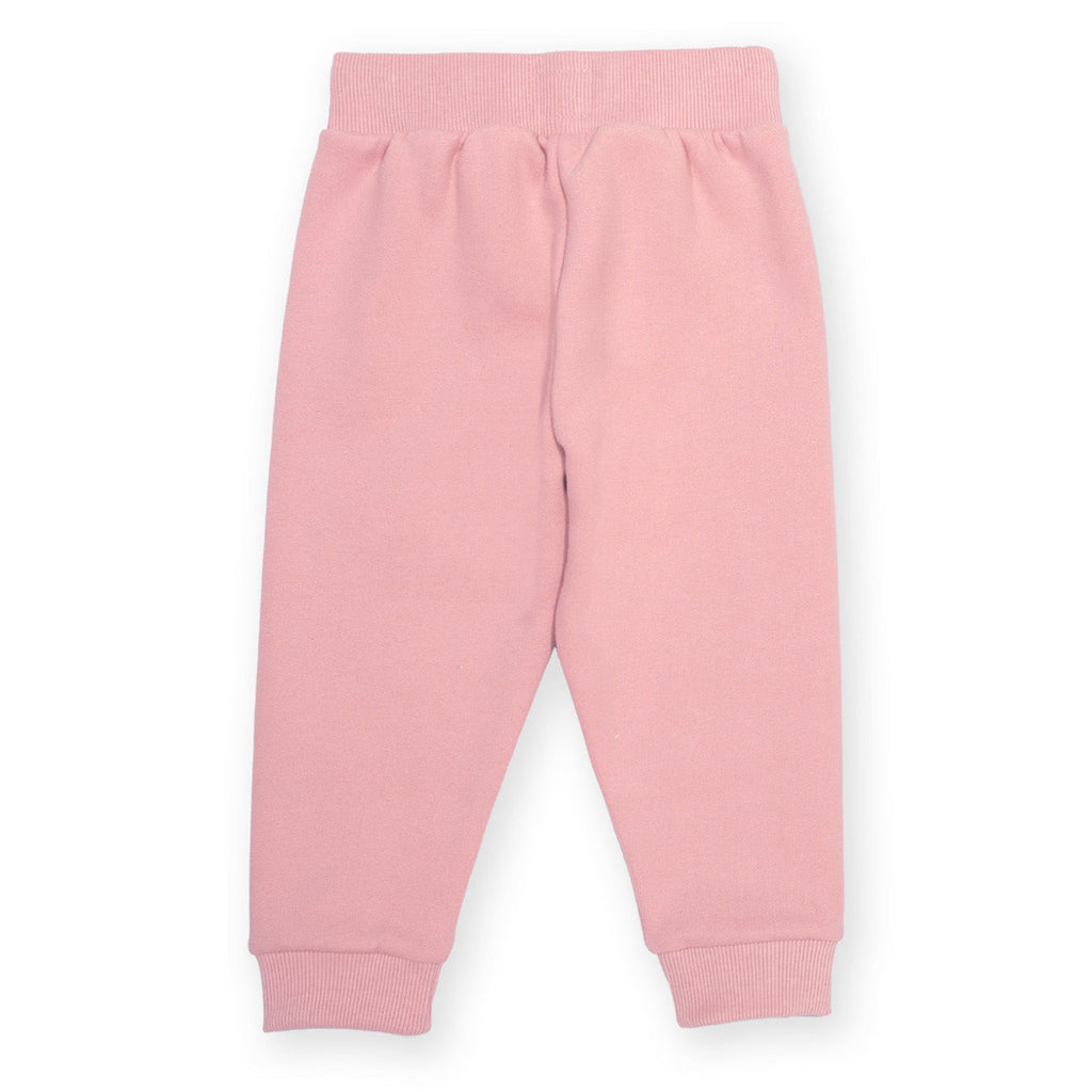 Organic Cotton Star Patch Joggers - Cloudy Pink