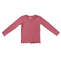 Bamboo Lettuce Hem Tee - Mesa Rose