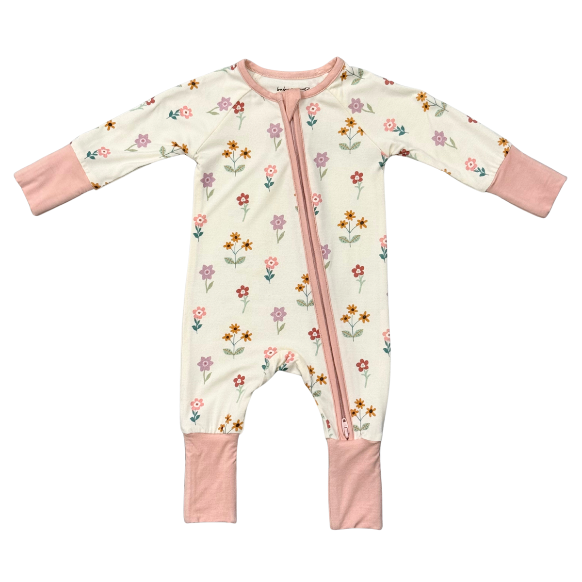 Bamboo Long Sleeve Zip Romper - Meadow Bloom